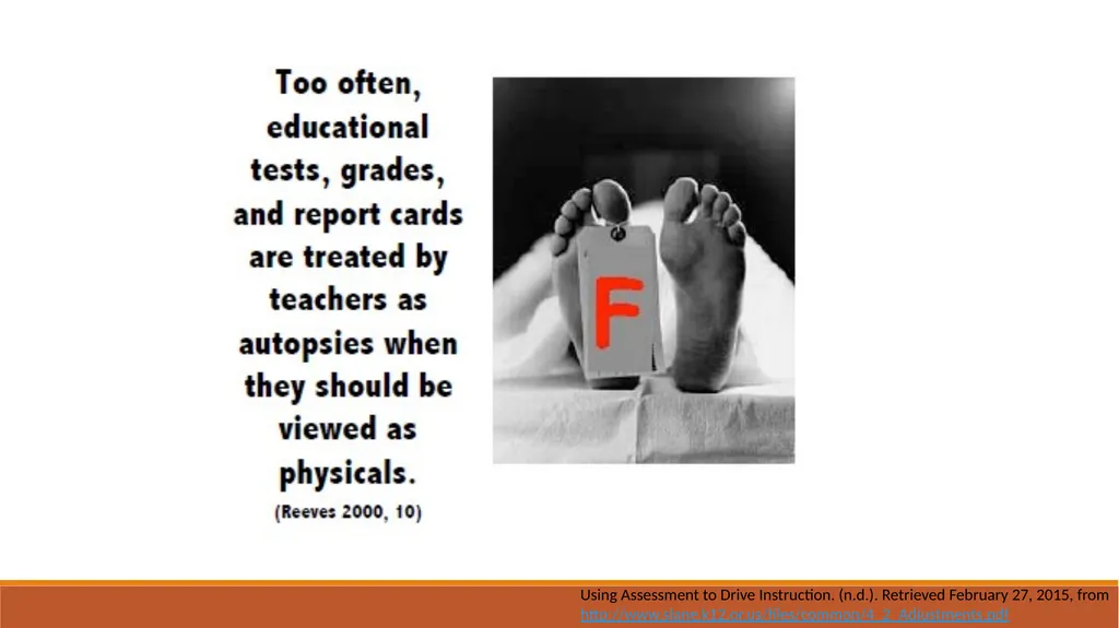 Assessment Boot camp Presented by: Amanda Chapman - slide 15 of 35