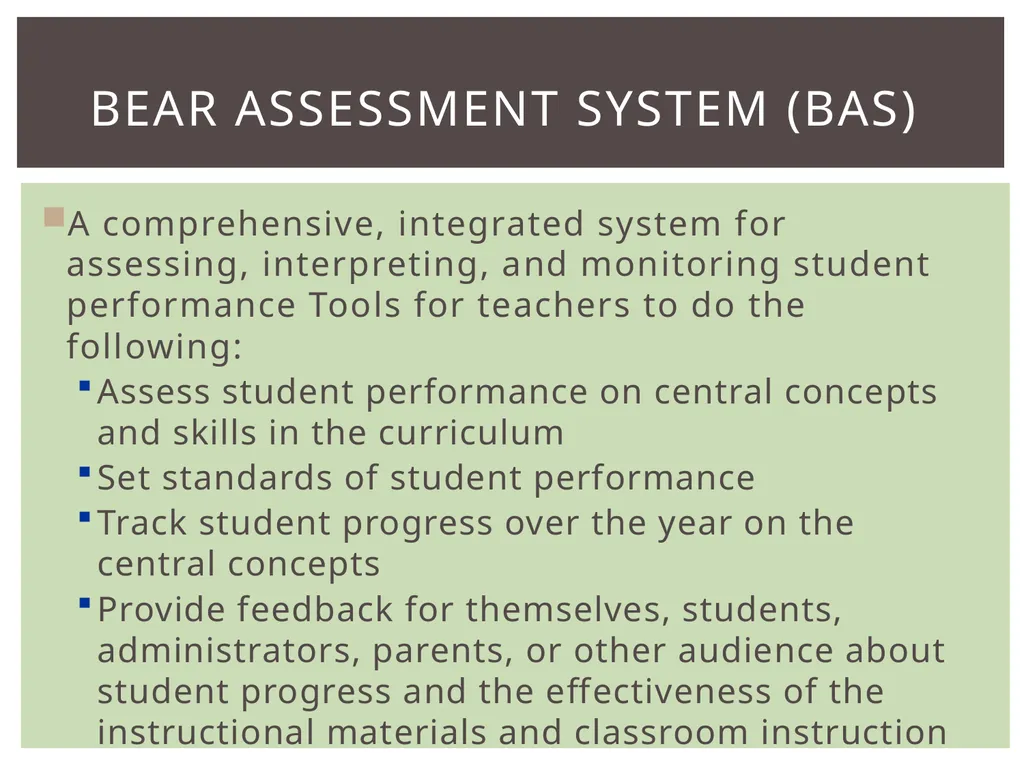 Review of BAS Learning progression Item design - slide 2 of 28