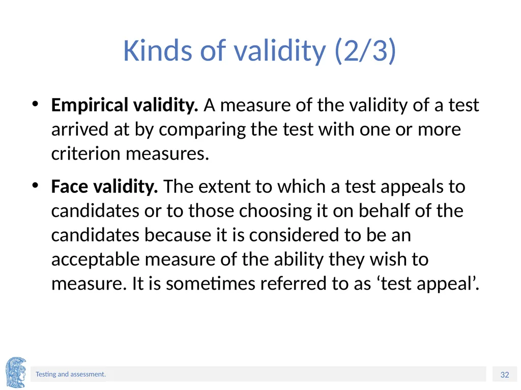 ELT Methods and Practices Unit 9: Testing and - slide 32 of 46