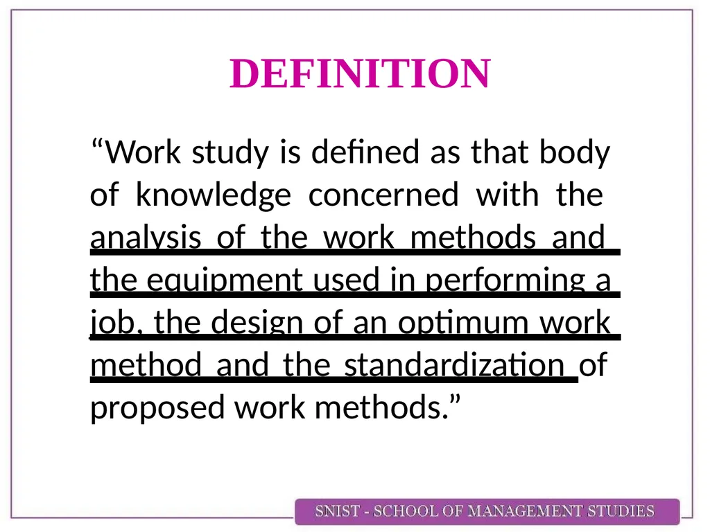 WORK STUDY INTRODUCTION   With increasing - slide 3 of 11