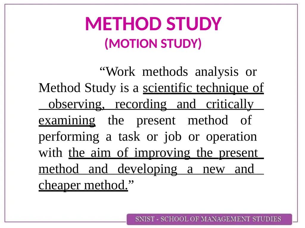 WORK STUDY INTRODUCTION   With increasing - slide 6 of 11