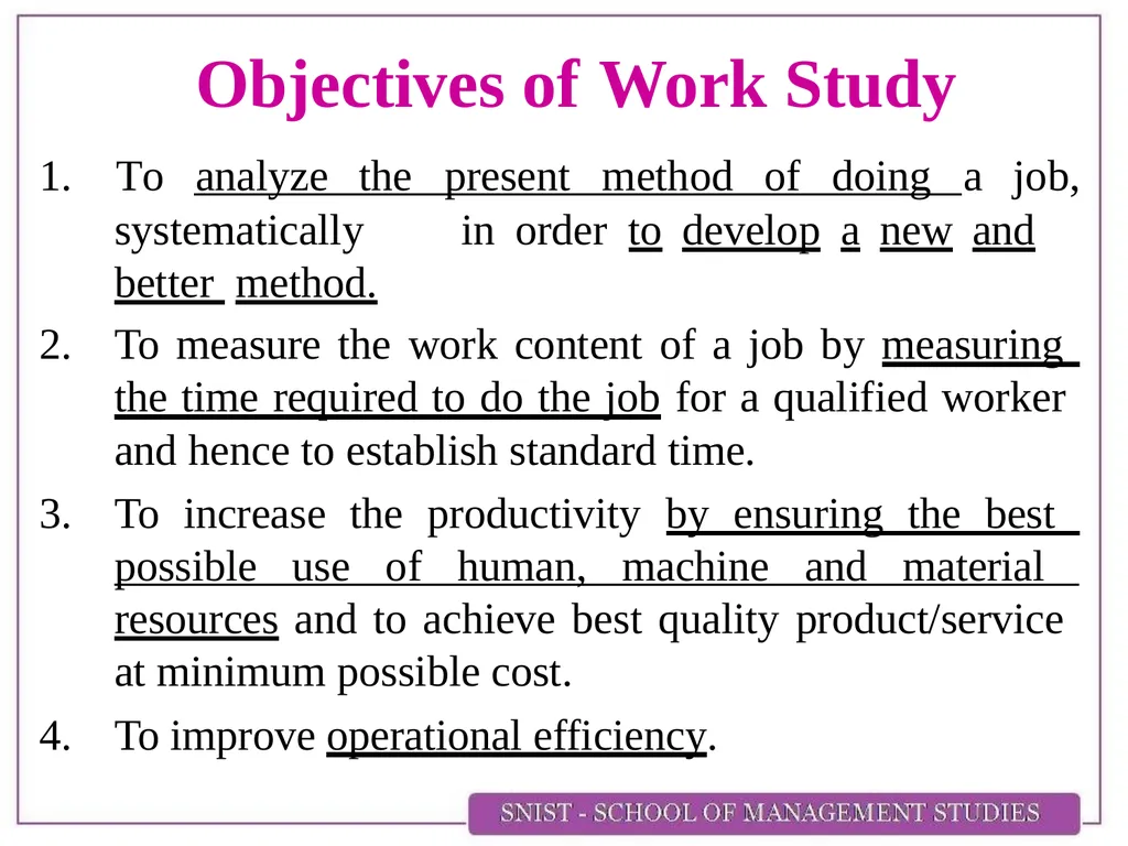 WORK STUDY INTRODUCTION   With increasing - slide 4 of 11