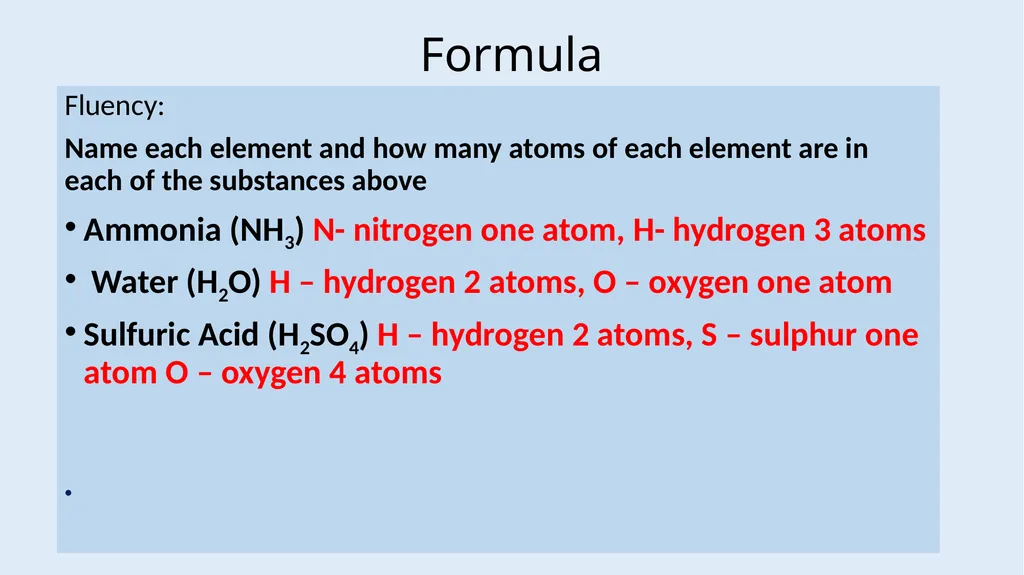 Atoms, Elements and Compounds Foundation LOW - slide 16 of 19