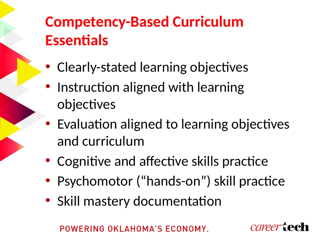 Overview of Competency-Based Curriculum Essentials - slide 2 of 11