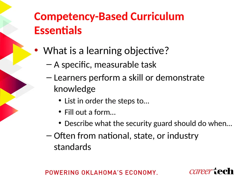 Overview of Competency-Based Curriculum Essentials - slide 3 of 11