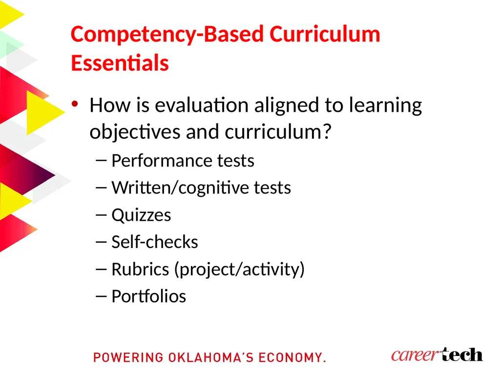 Overview of Competency-Based Curriculum Essentials - slide 7 of 11