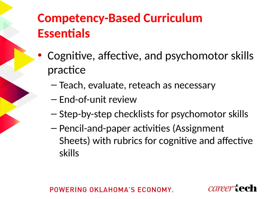 Overview of Competency-Based Curriculum Essentials - slide 8 of 11
