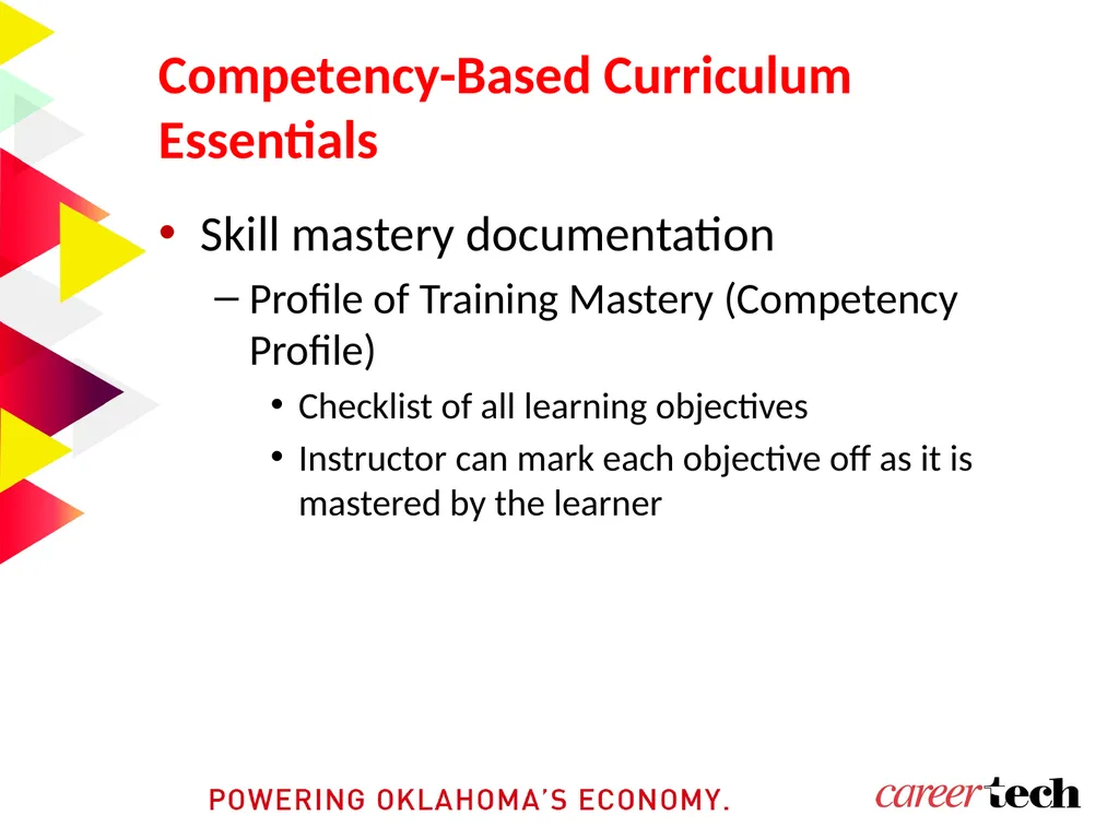 Overview of Competency-Based Curriculum Essentials - slide 9 of 11