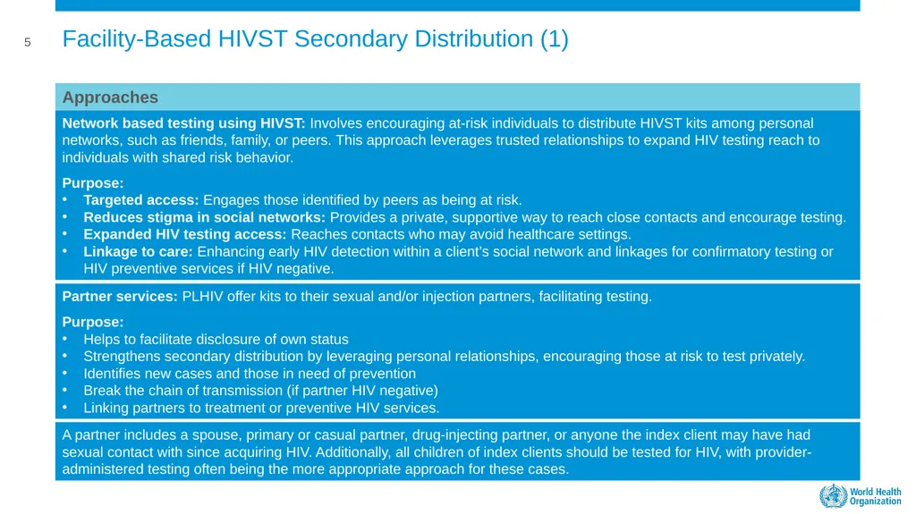 MODULE 5: FACILITY BASED HIVST DISTRIBUTION - slide 6 of 13