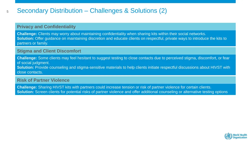MODULE 5: FACILITY BASED HIVST DISTRIBUTION - slide 11 of 13