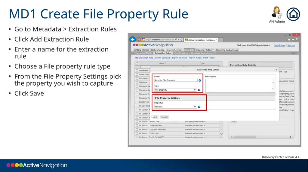 Creating Custom Metadata Starter Creating - slide 9 of 12