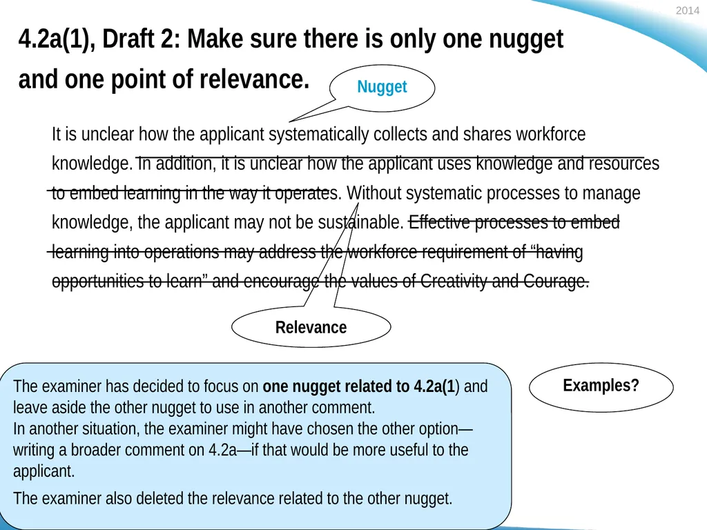 Polishing Feedback Comments Sample 2: Process OFI - slide 5 of 10