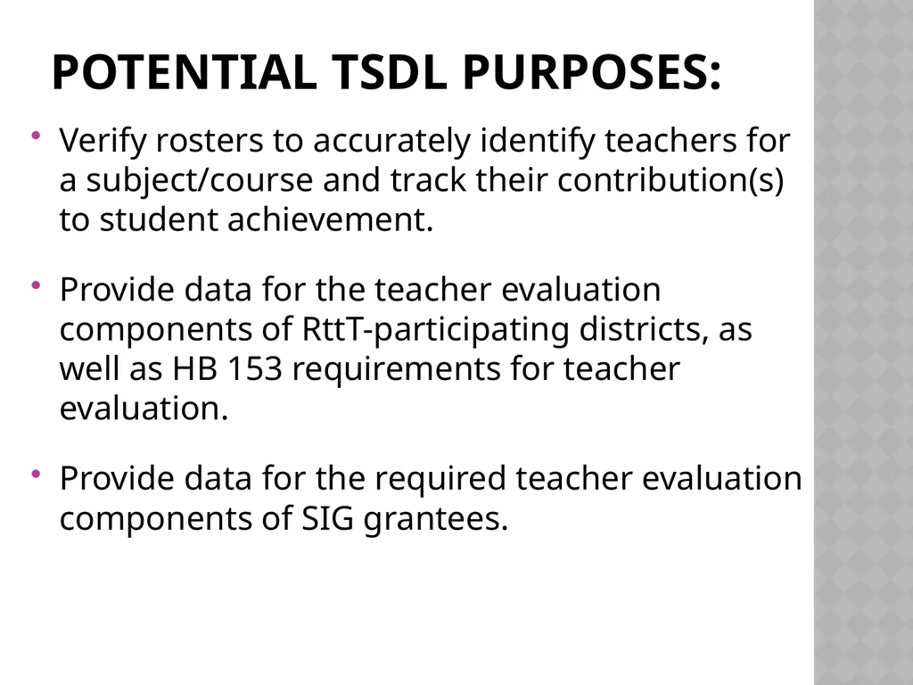 Ohio “Teacher/Student Data Linkage” definitions - slide 6 of 8