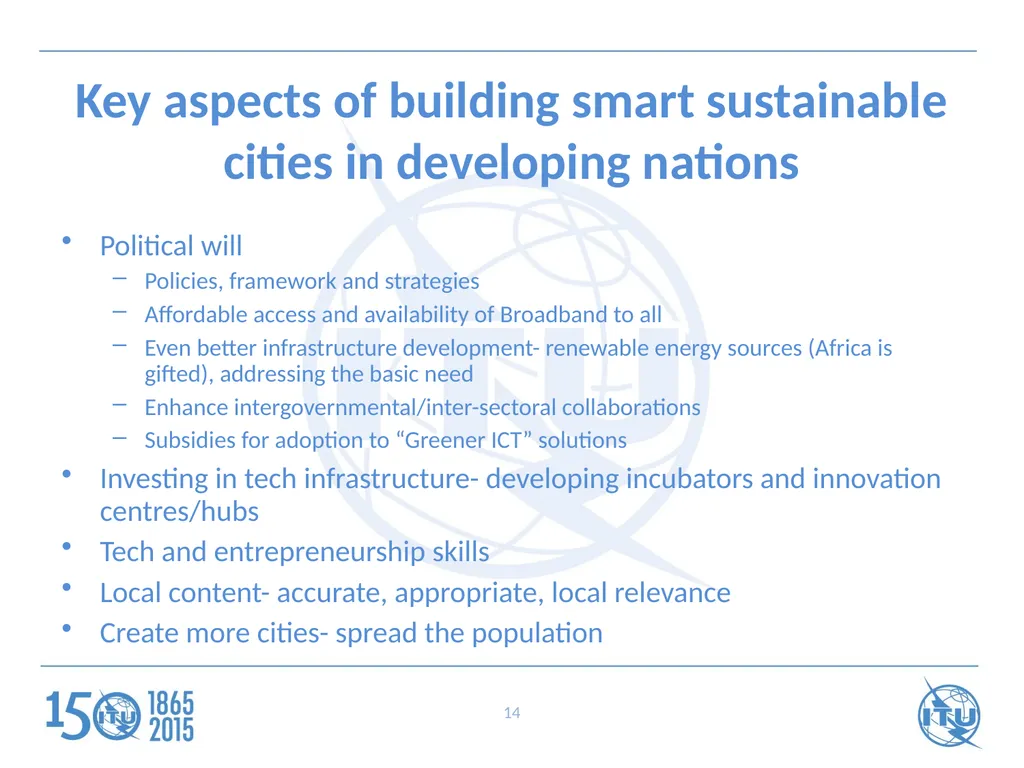 ITU Regional Standardization Forum For Africa - slide 14 of 15