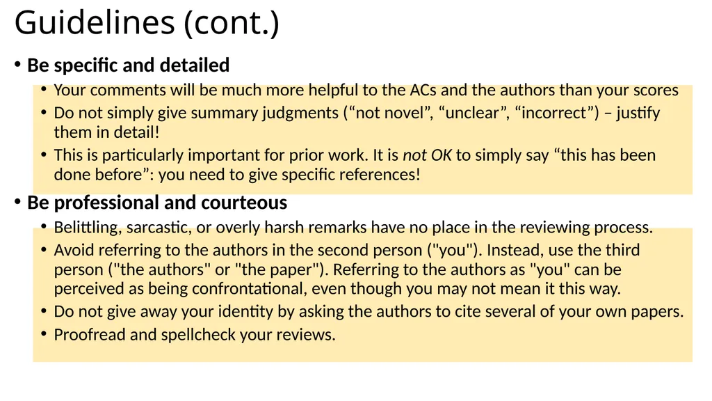 How to Write Good Reviews for CVPR Based on - slide 12 of 19