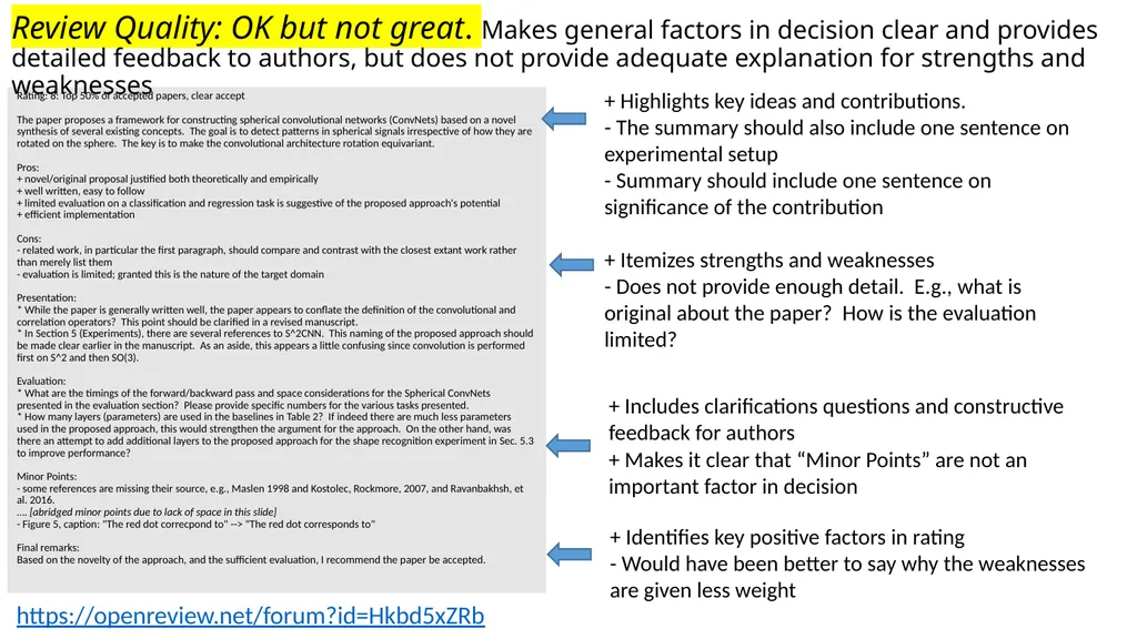 How to Write Good Reviews for CVPR Based on - slide 17 of 19