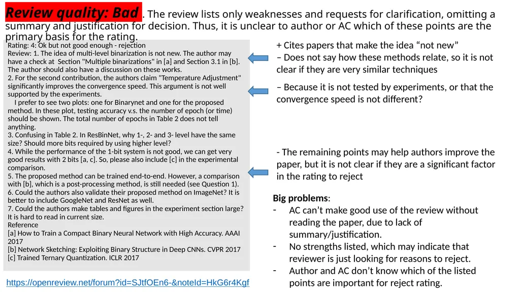 How to Write Good Reviews for CVPR Based on - slide 18 of 19