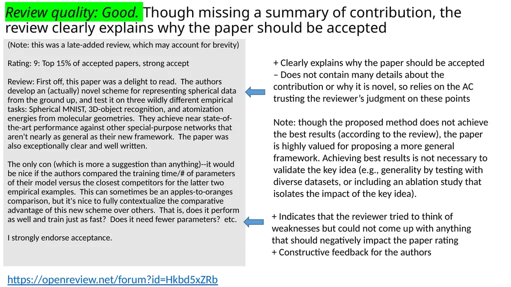 How to Write Good Reviews for CVPR Based on - slide 16 of 19