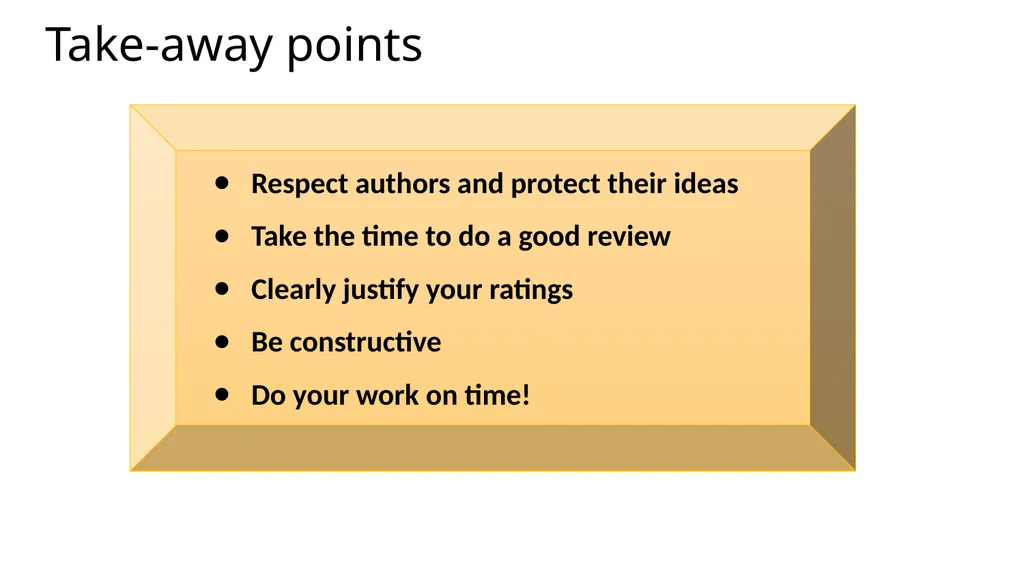 How to Write Good Reviews for CVPR Based on - slide 19 of 19