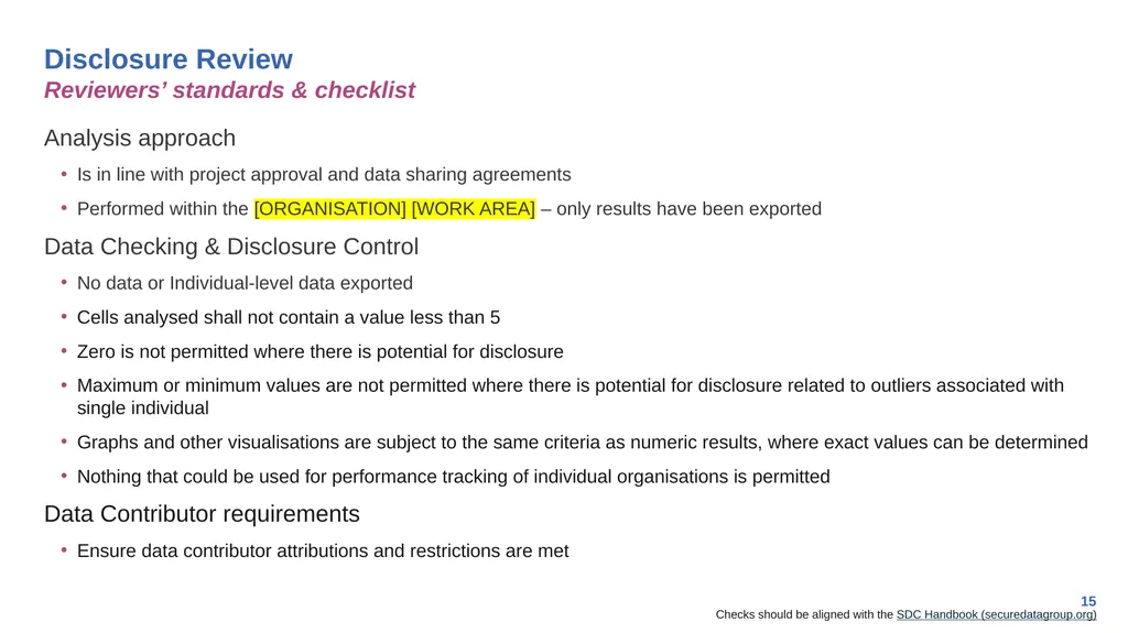 Generic Output Review Process for research - slide 15 of 16