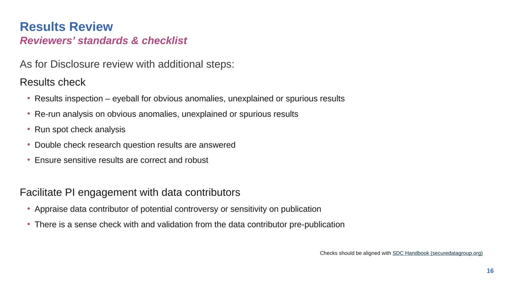 Generic Output Review Process for research - slide 16 of 16