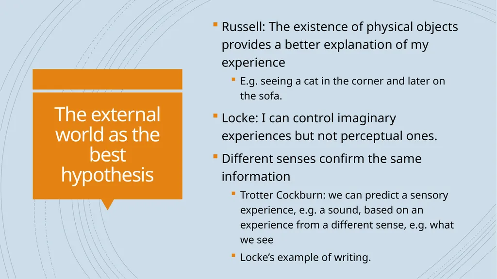 Indirect realism Michael Lacewing Indirect realism - slide 10 of 11