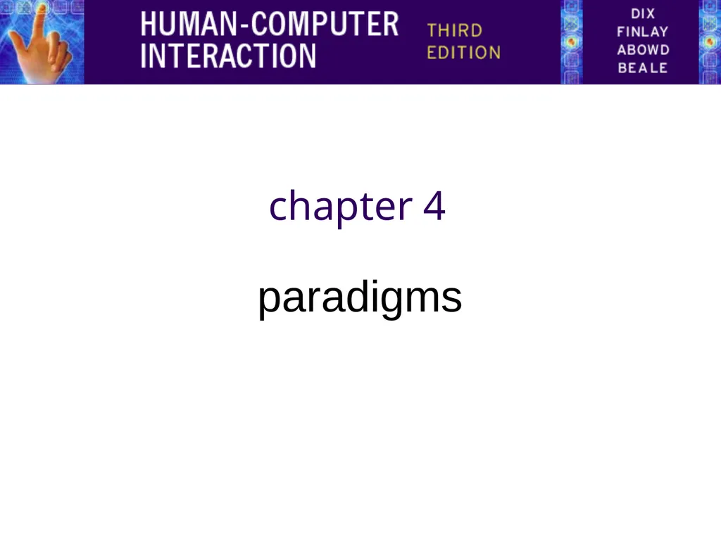 chapter 4 paradigms why study paradigms Concerns - slide 1 of 26