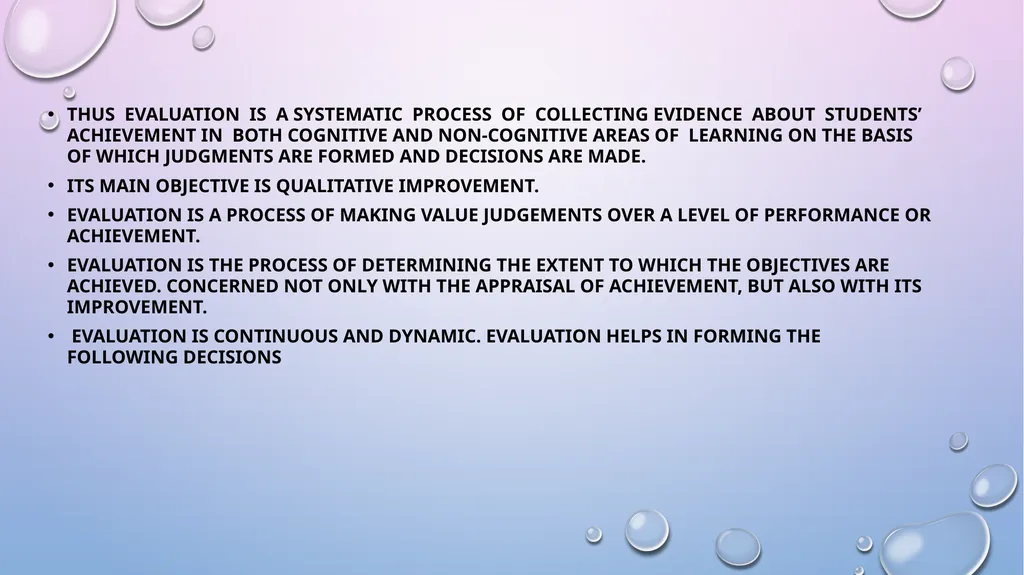 CONCEPT OF EVALUATION The terms measurement and - slide 10 of 16