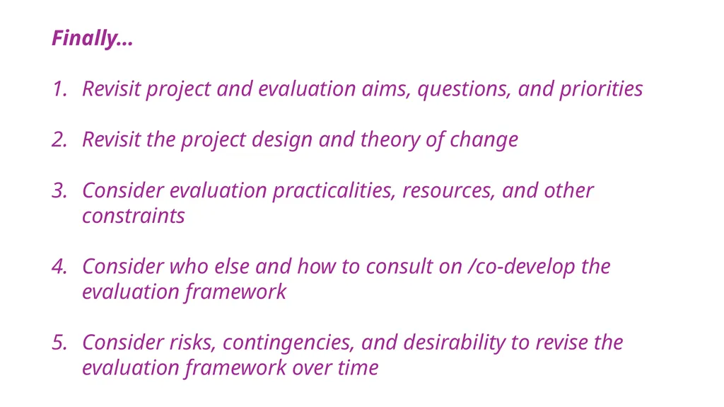 Creating a Project Evaluation Framework Layers & - slide 6 of 6