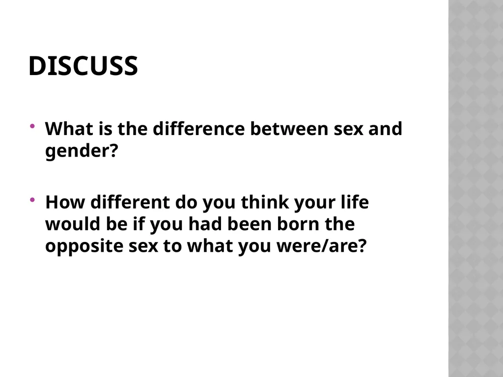Gender Identities G671 What are the - slide 3 of 61