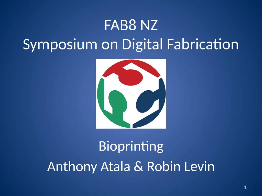 FAB8 NZ Symposium on Digital Fabrication - slide 1 of 20