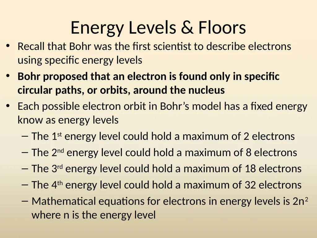 Electron House Where do the electrons live? Energy - slide 3 of 46