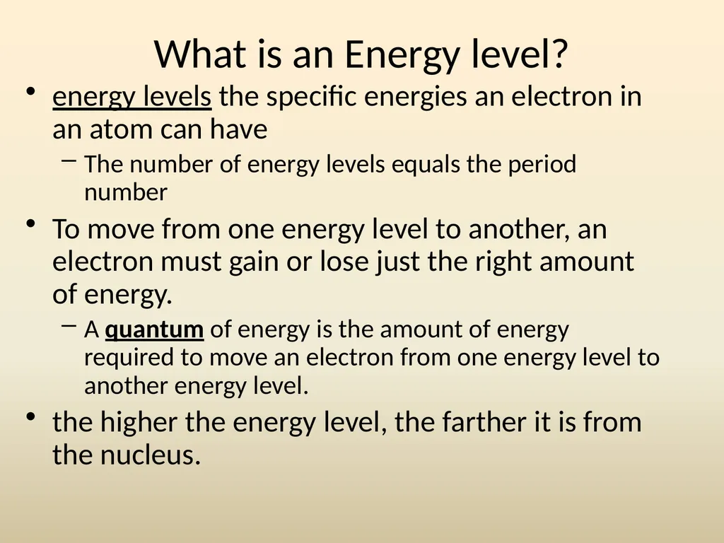 Electron House Where do the electrons live? Energy - slide 5 of 46