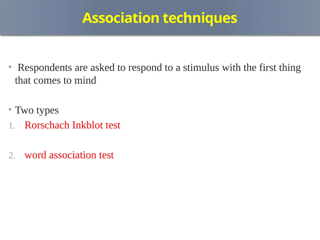 Welcome to 1st seminar Projective Techniques in - slide 17 of 63