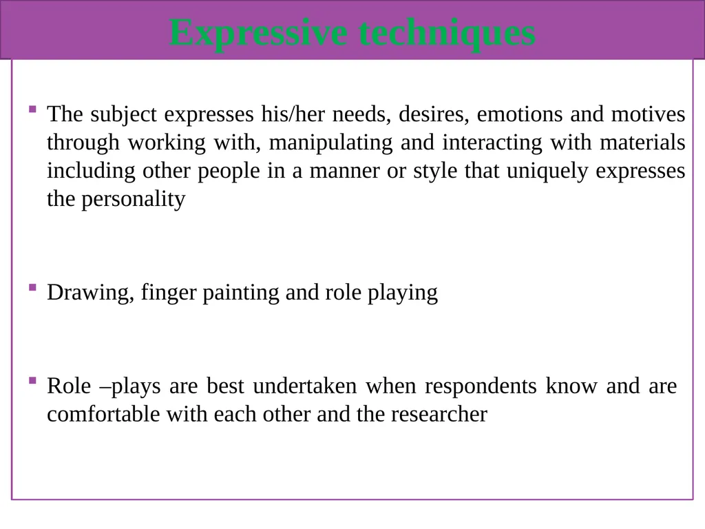 Welcome to 1st seminar Projective Techniques in - slide 47 of 63