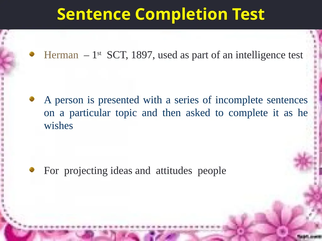 Welcome to 1st seminar Projective Techniques in - slide 44 of 63