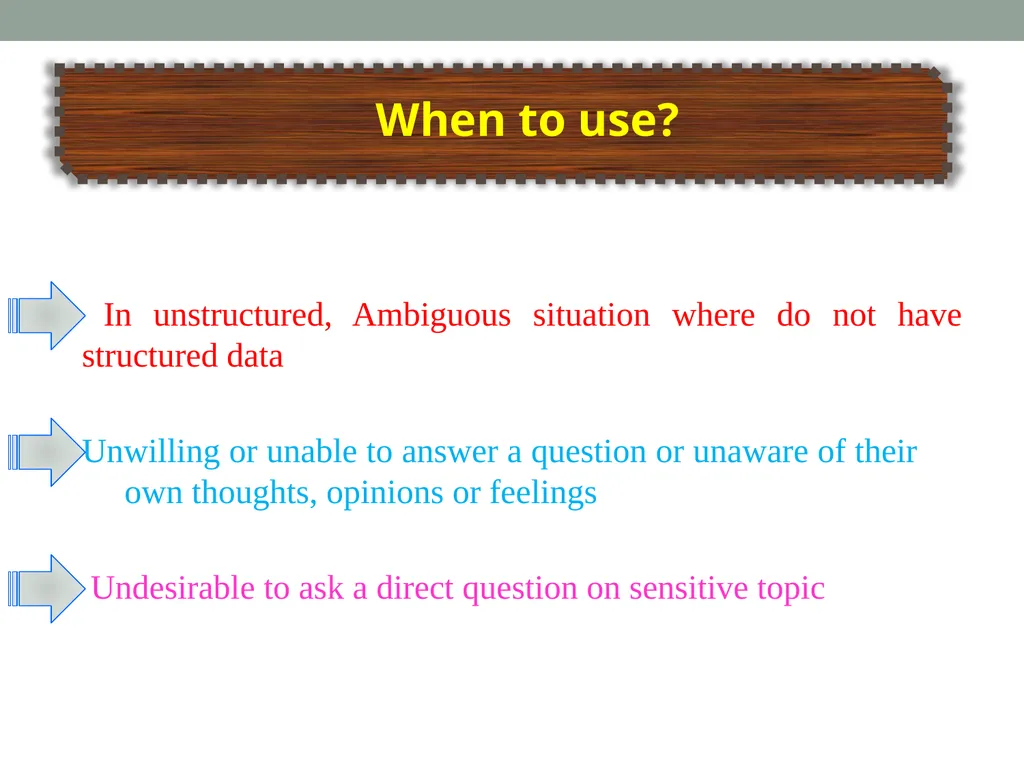 Welcome to 1st seminar Projective Techniques in - slide 13 of 63
