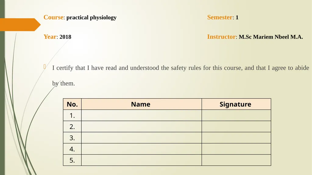 laboratory safety rules for physiology laboratory - slide 14 of 14