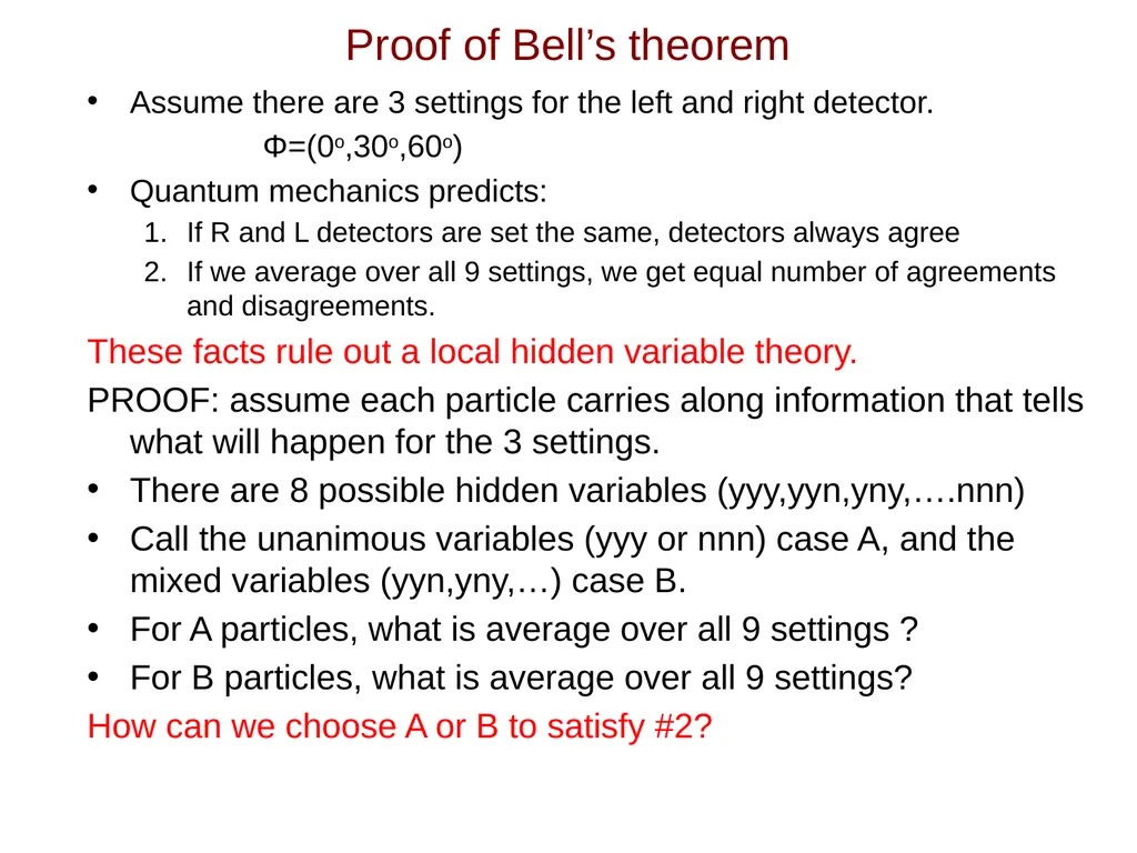 Bell’s inequality. The quantum world is stranger - slide 10 of 18