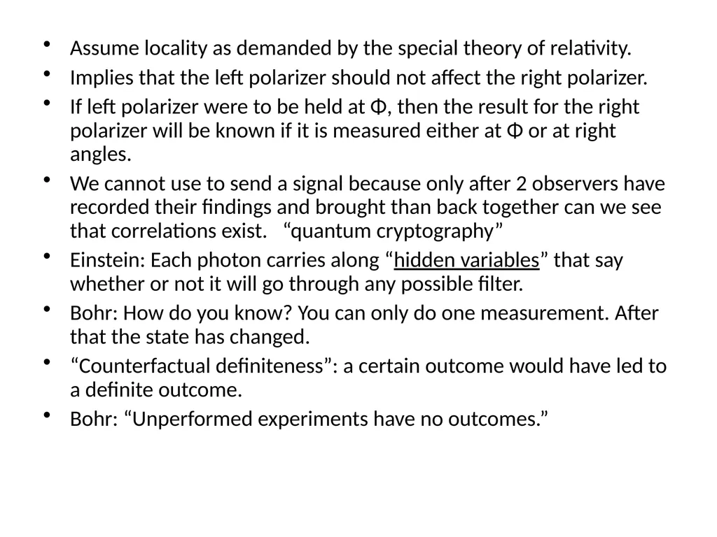 Bell’s inequality. The quantum world is stranger - slide 6 of 18