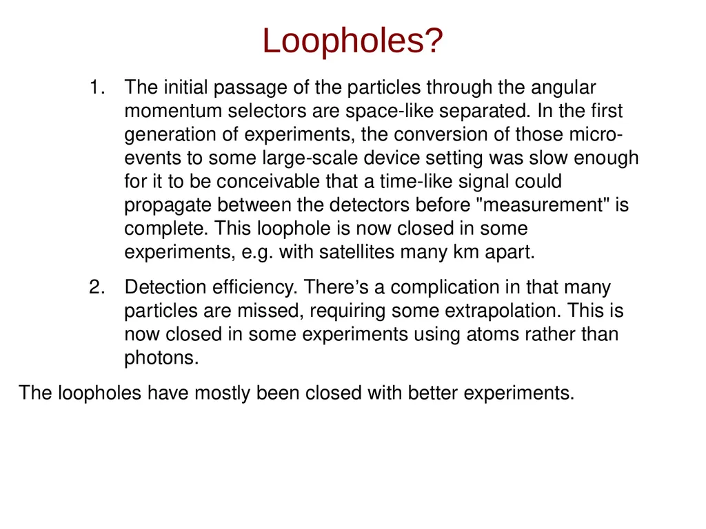 Bell’s inequality. The quantum world is stranger - slide 15 of 18
