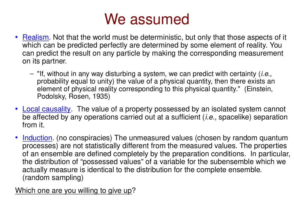 Bell’s inequality. The quantum world is stranger - slide 18 of 18