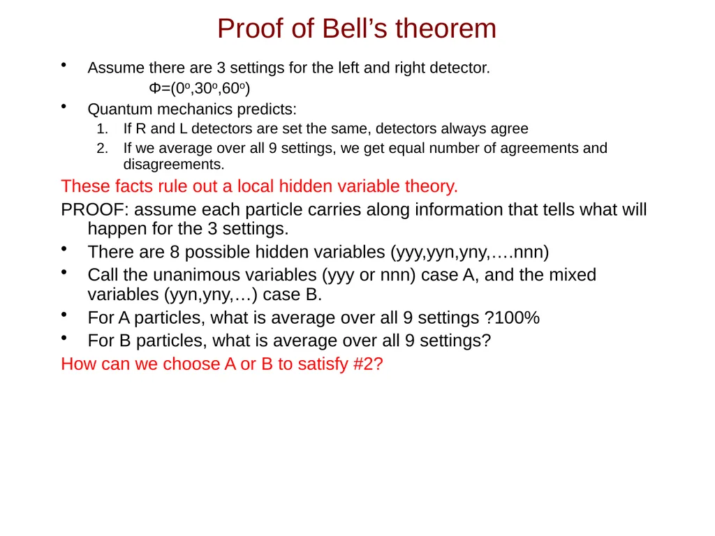 Bell’s inequality. The quantum world is stranger - slide 12 of 18