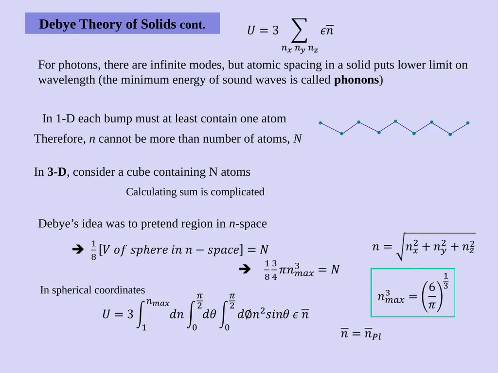 Theory of Solids Classical model: Ideal gas model - slide 4 of 9