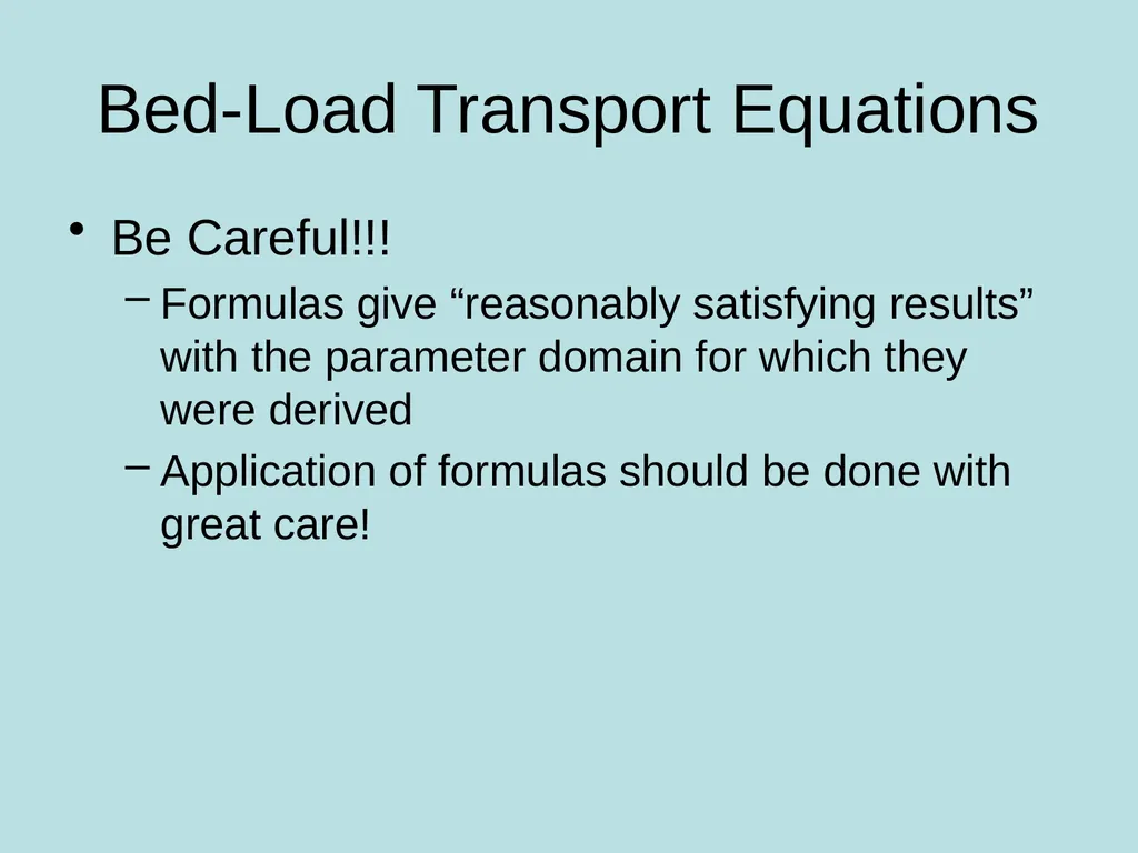 Fluvial Hydraulics CH-6 Bed-Load Transport - slide 10 of 82