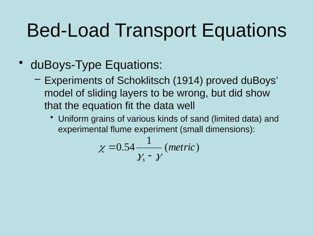 Fluvial Hydraulics CH-6 Bed-Load Transport - slide 15 of 82