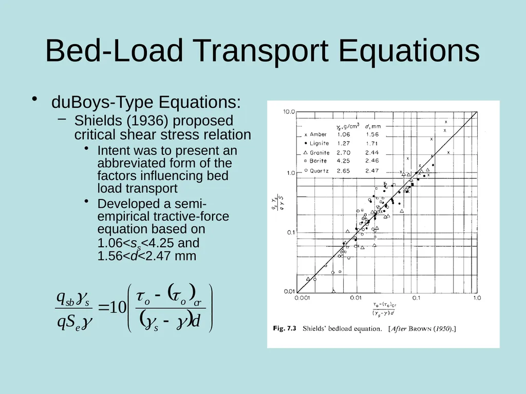 Fluvial Hydraulics CH-6 Bed-Load Transport - slide 18 of 82