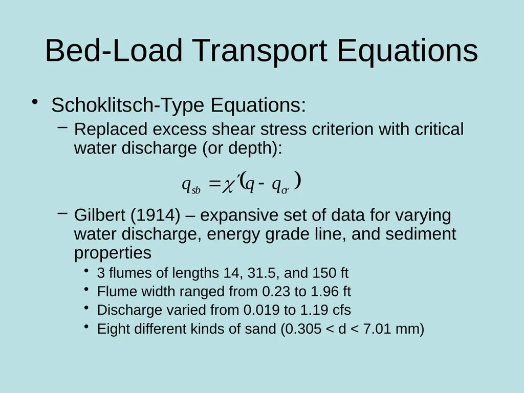 Fluvial Hydraulics CH-6 Bed-Load Transport - slide 23 of 82