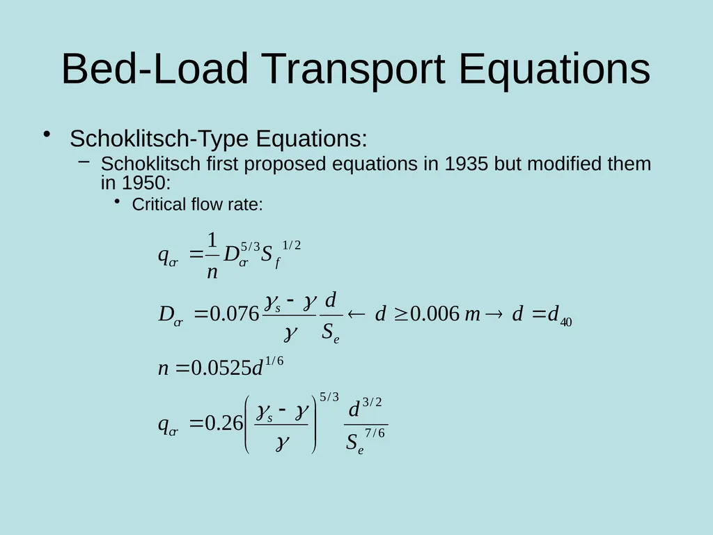Fluvial Hydraulics CH-6 Bed-Load Transport - slide 24 of 82