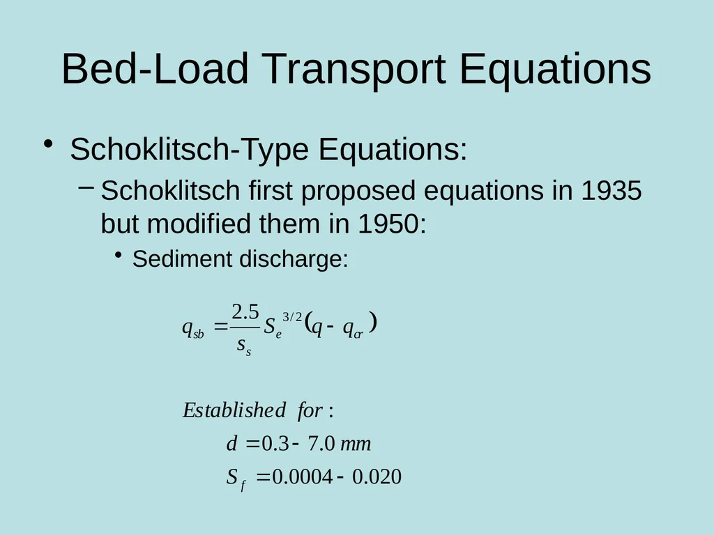 Fluvial Hydraulics CH-6 Bed-Load Transport - slide 25 of 82
